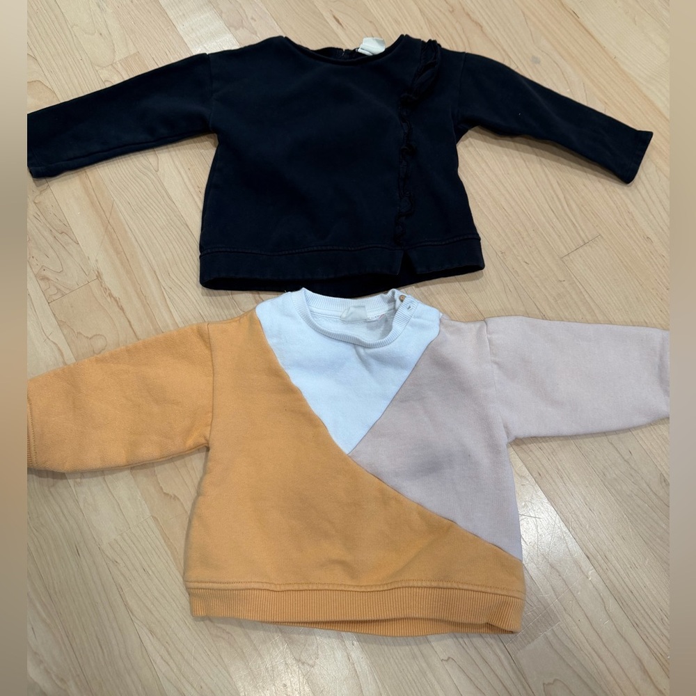 Zara Kids Black and Multicolor Sweatshirts